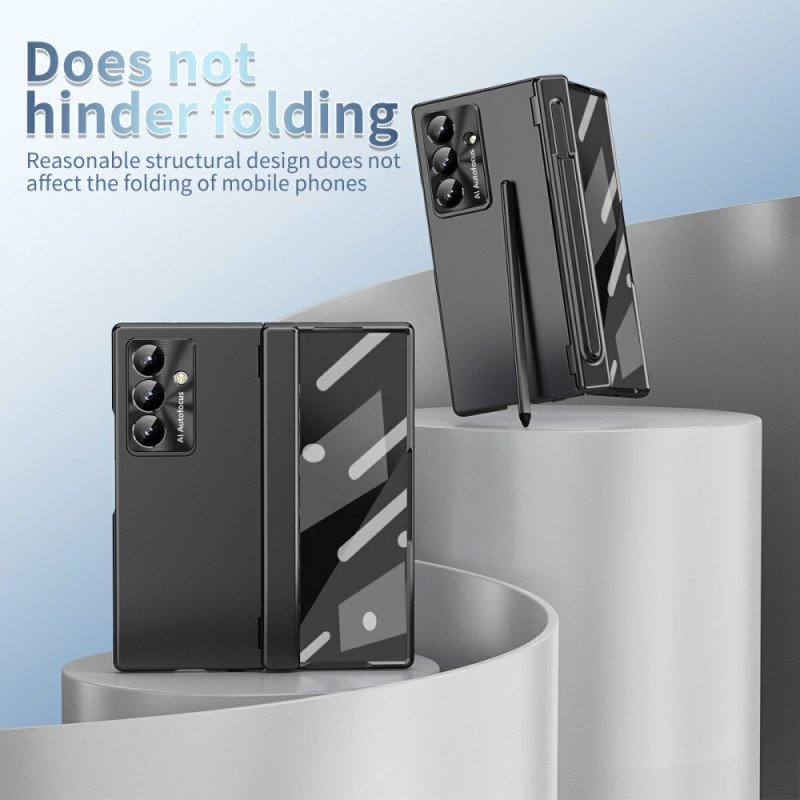 Skal För Samsung Galaxy Z Fold 7 Skärmskydd I Härdat Glas Och Pekpennahållare