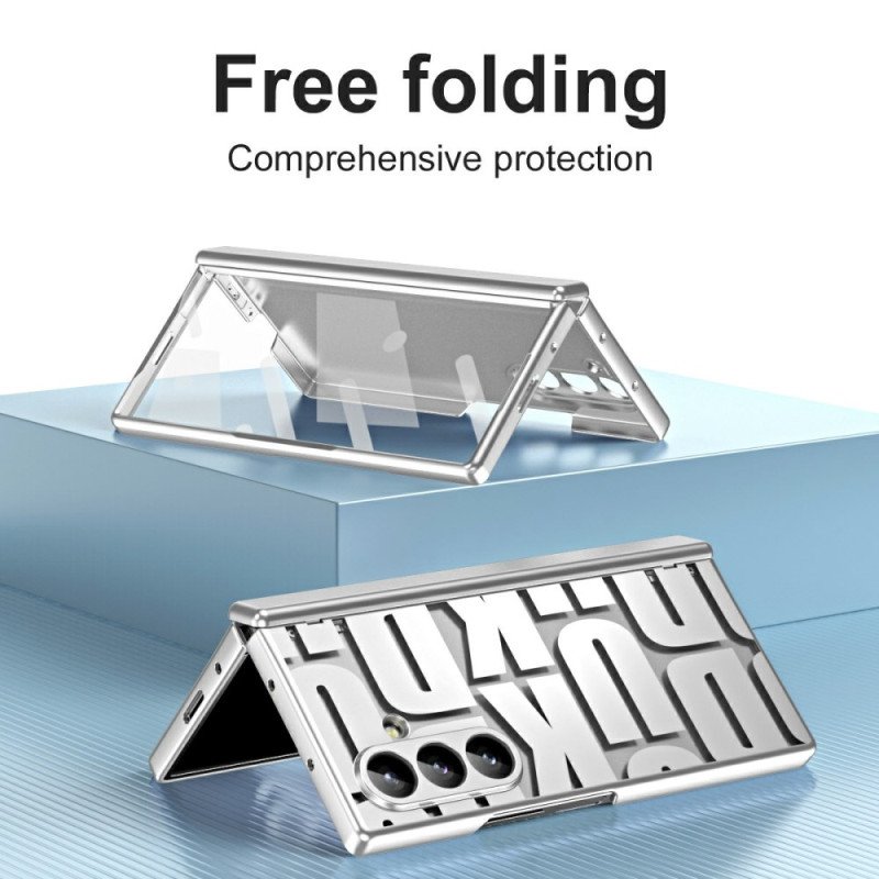 Skal Samsung Galaxy Z Fold 7 Bokstavsdesign Med Skärmskydd I Härdat Glas