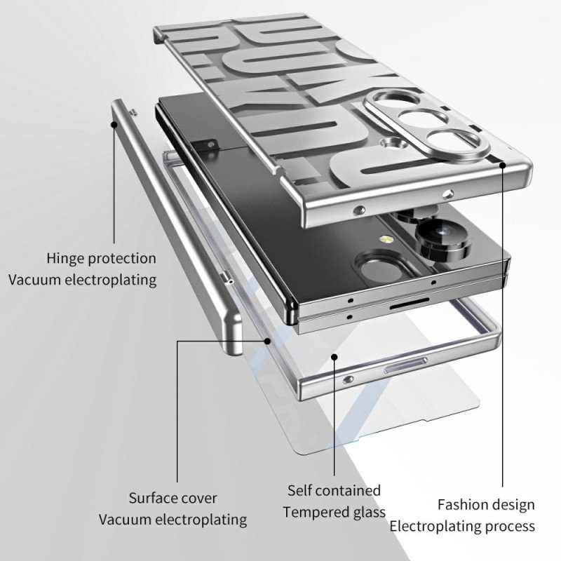 Skal Samsung Galaxy Z Fold 7 Bokstavsdesign Med Skärmskydd I Härdat Glas
