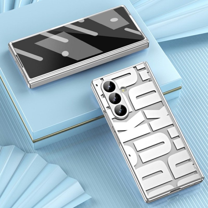 Skal Samsung Galaxy Z Fold 7 Bokstavsdesign Med Skärmskydd I Härdat Glas