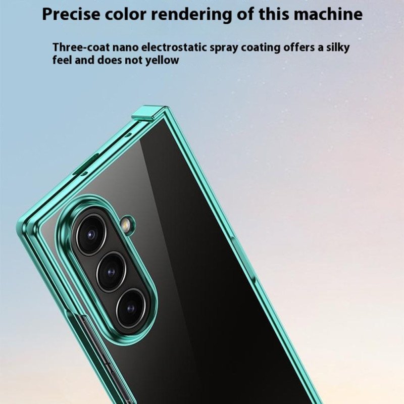 Skal Samsung Galaxy Z Fold 7 Gångjärnsdesign Med Metalleffekt