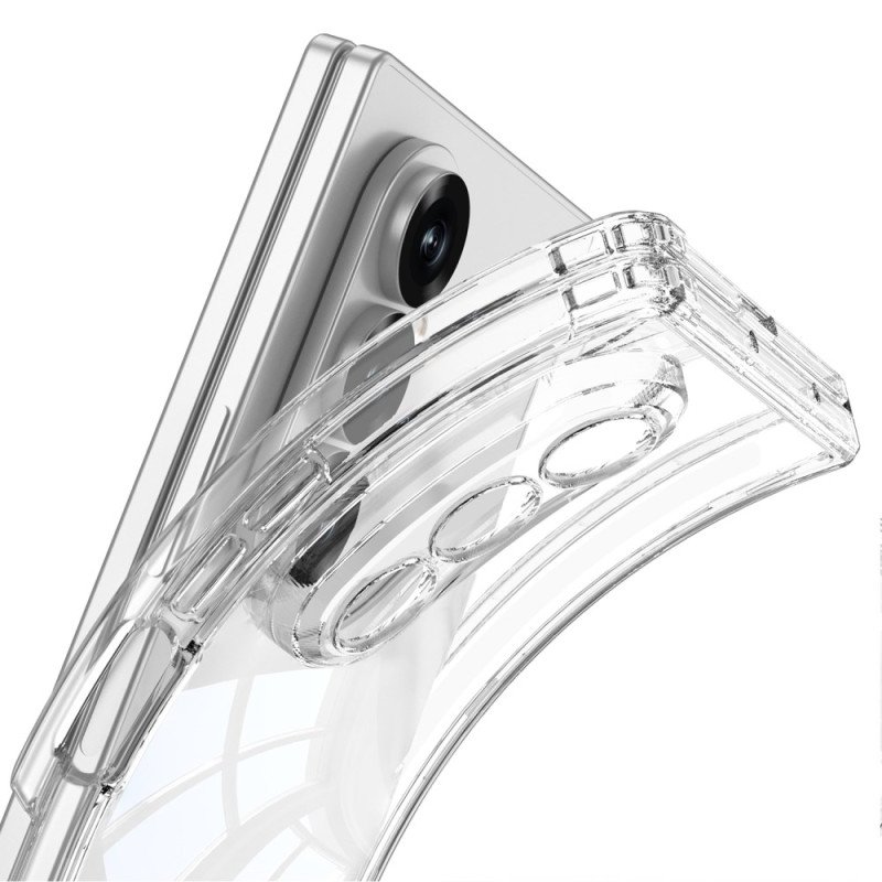 Skal Samsung Galaxy Z Fold 7 Genomskinligt Magnetiskt Gångjärn Med Stativ