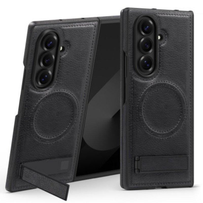 Skal Samsung Galaxy Z Fold 7 Magsafe Lädereffekt Och Stativ