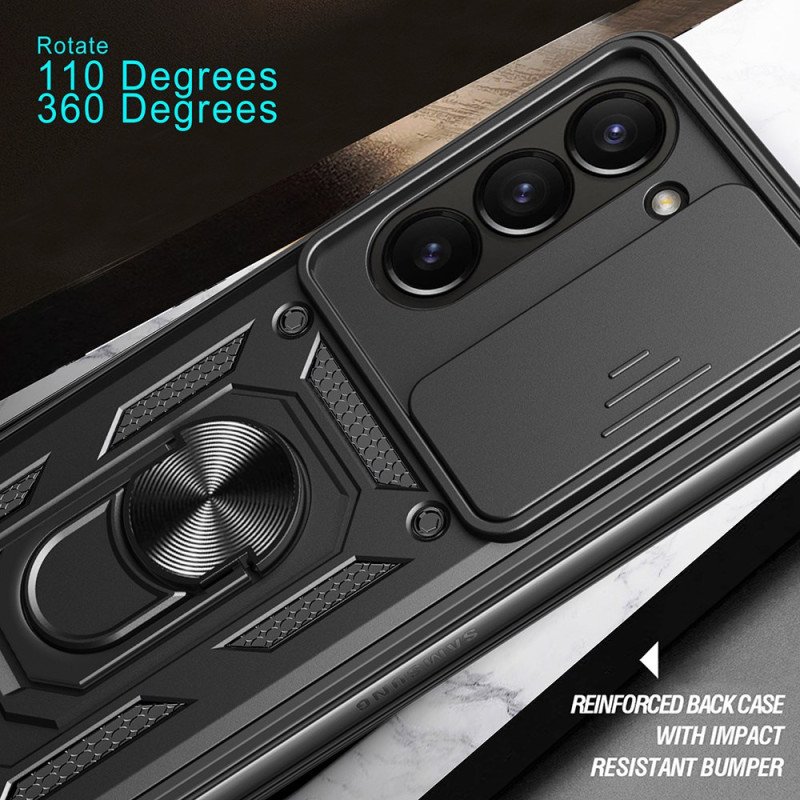 Skal Samsung Galaxy Z Fold 7 Ringhållare Och Glidande Kameraskydd