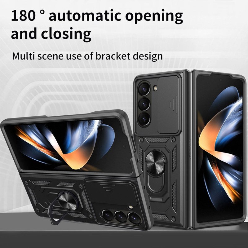 Skal Samsung Galaxy Z Fold 7 Ringhållare Och Glidande Kameraskydd