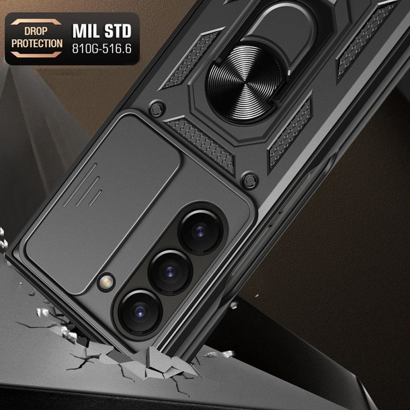 Skal Samsung Galaxy Z Fold 7 Ringhållare Och Glidande Kameraskydd