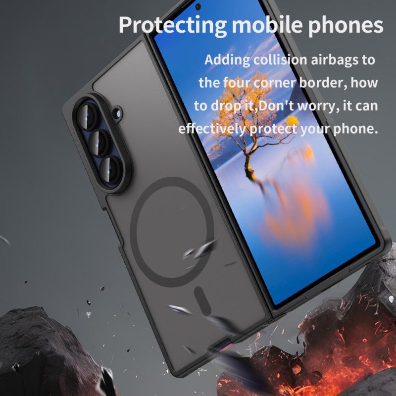 Skal Samsung Galaxy Z Fold 7 Telefonfodral Kompatibel Med Tonad Magsafe