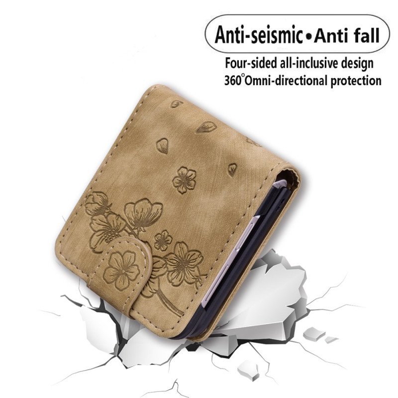 Fodral Samsung Galaxy Z Flip 7 Fe Korthållare Med Kattmotiv