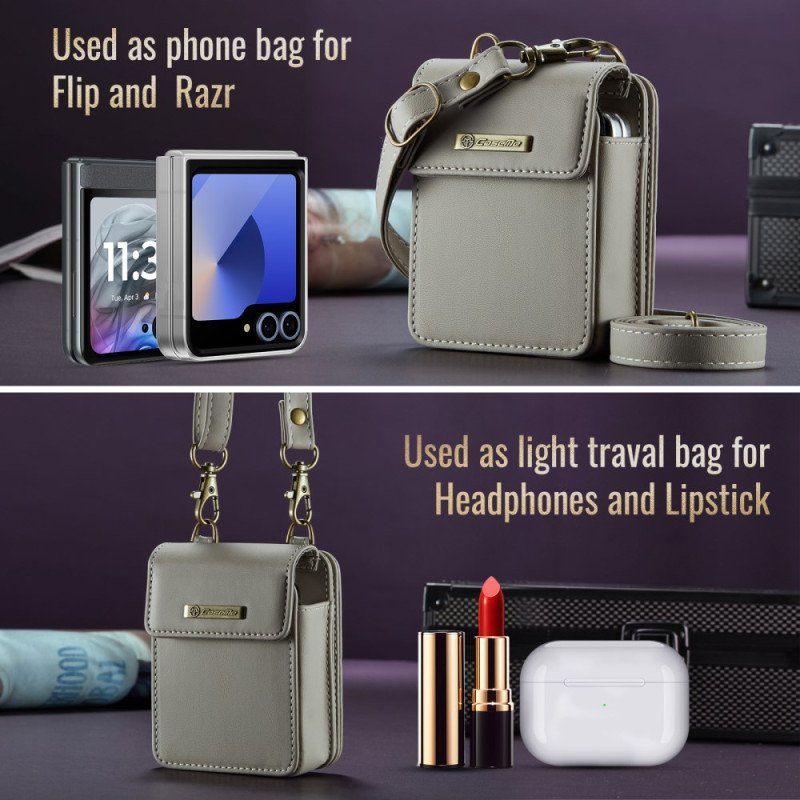 Fodral Samsung Galaxy Z Flip 7 Fe Rfid-plånbok Med Axelrem