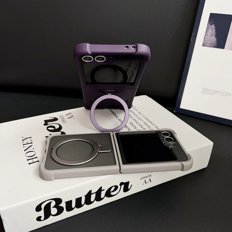 Skal För Samsung Galaxy Z Flip 7 Fe Inbyggt Magnetiskt Stativ