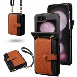 Skal För Samsung Galaxy Z Flip 7 Fe Korthållare Och Snodd