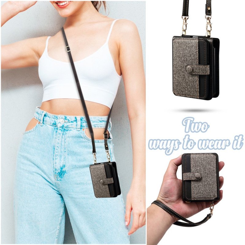 Skal För Samsung Galaxy Z Flip 7 Fe Korthållare Och Snodd