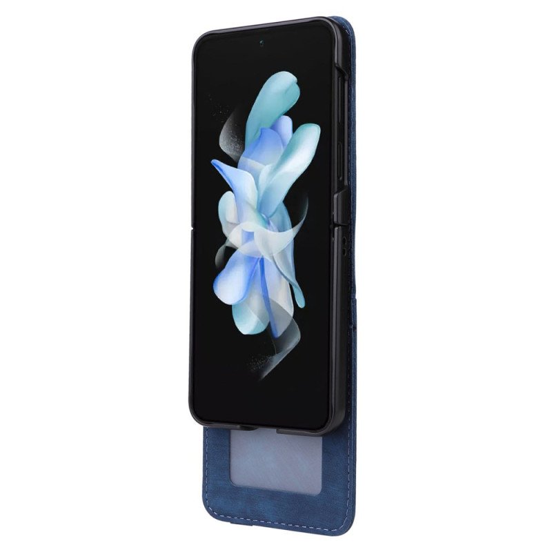 Skal För Samsung Galaxy Z Flip 7 Fe Läderkorthållare Med Effekt