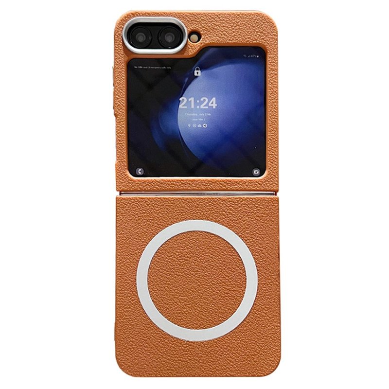 Skal För Samsung Galaxy Z Flip 7 Fe Läderstruktur