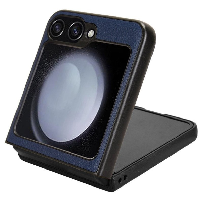 Skal För Samsung Galaxy Z Flip 7 Fe Litchitextur Korthållare