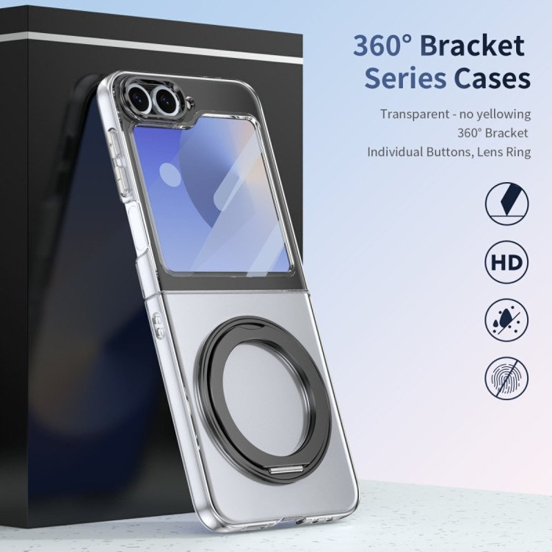 Skal För Samsung Galaxy Z Flip 7 Fe Magnetiskt Stativ Och Hd-skärmskydd