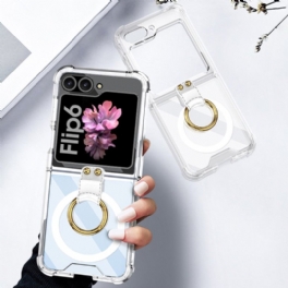Skal För Samsung Galaxy Z Flip 7 Fe Med Ringhållare Och Magnetisk Fäste Gkk