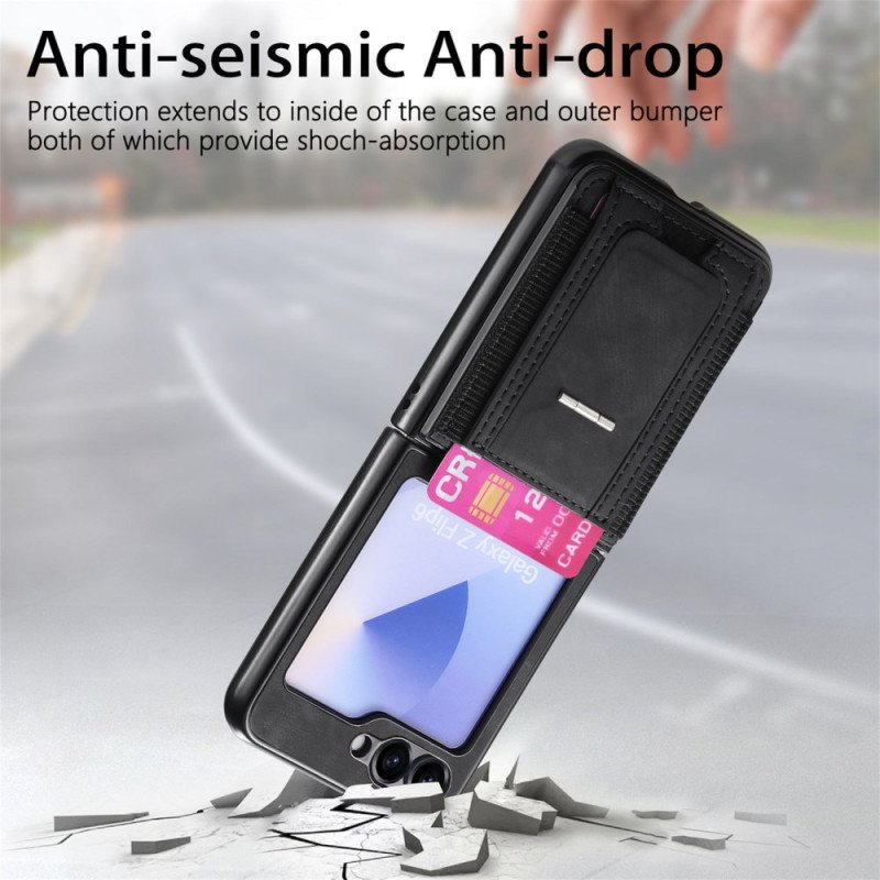 Skal För Samsung Galaxy Z Flip 7 Fe Stativ Och Korthållare