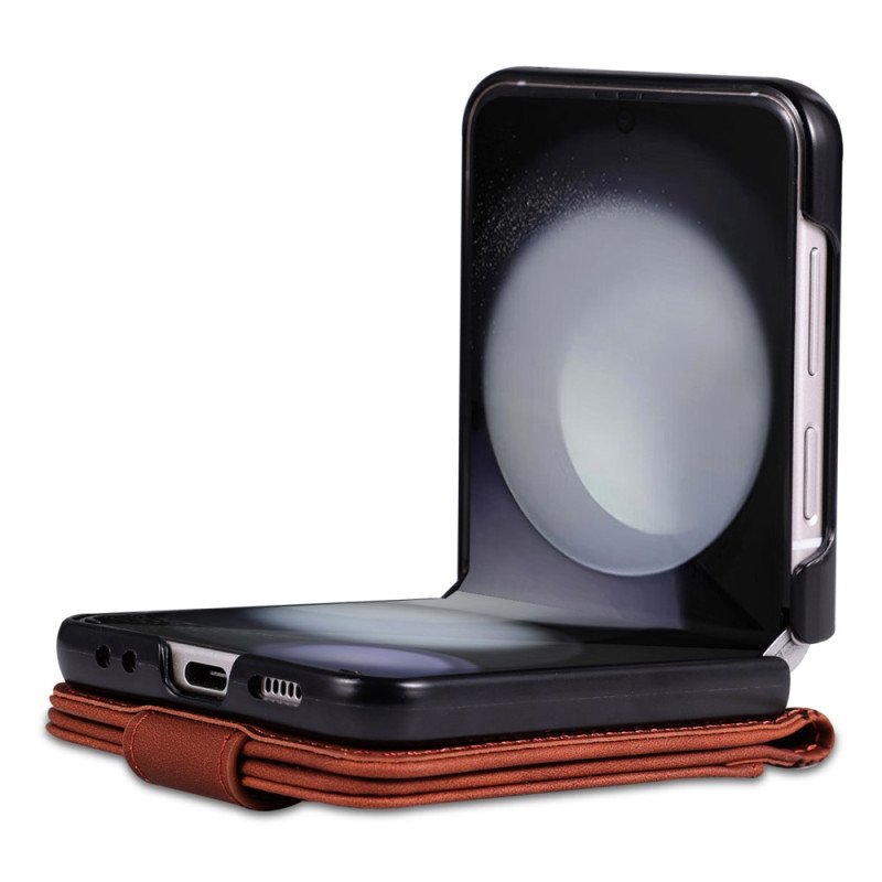 Skal Samsung Galaxy Z Flip 7 Fe Azns Korthållare I Konstläder