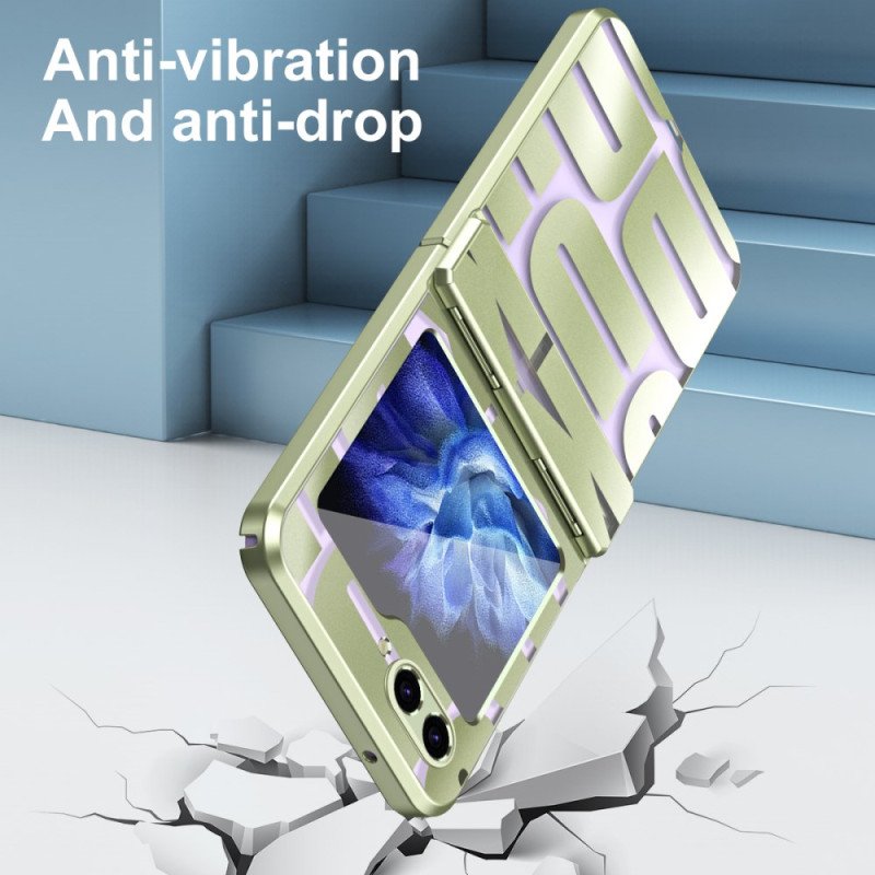 Skal Samsung Galaxy Z Flip 7 Fe Bokstäver Med Härdat Glas