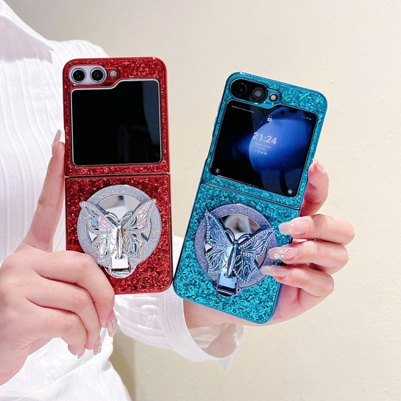 Skal Samsung Galaxy Z Flip 7 Fe Fjärilsställ Med Strass