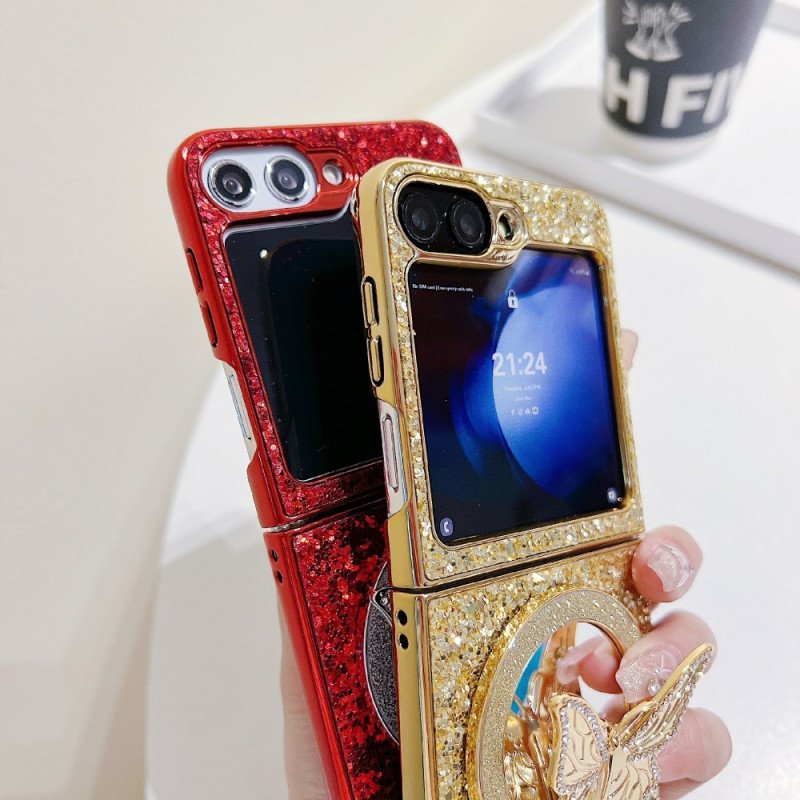 Skal Samsung Galaxy Z Flip 7 Fe Fjärilsställ Med Strass