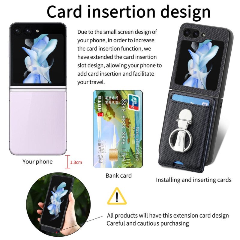 Skal Samsung Galaxy Z Flip 7 Fe Hopfällbart Stativ Och Korthållare