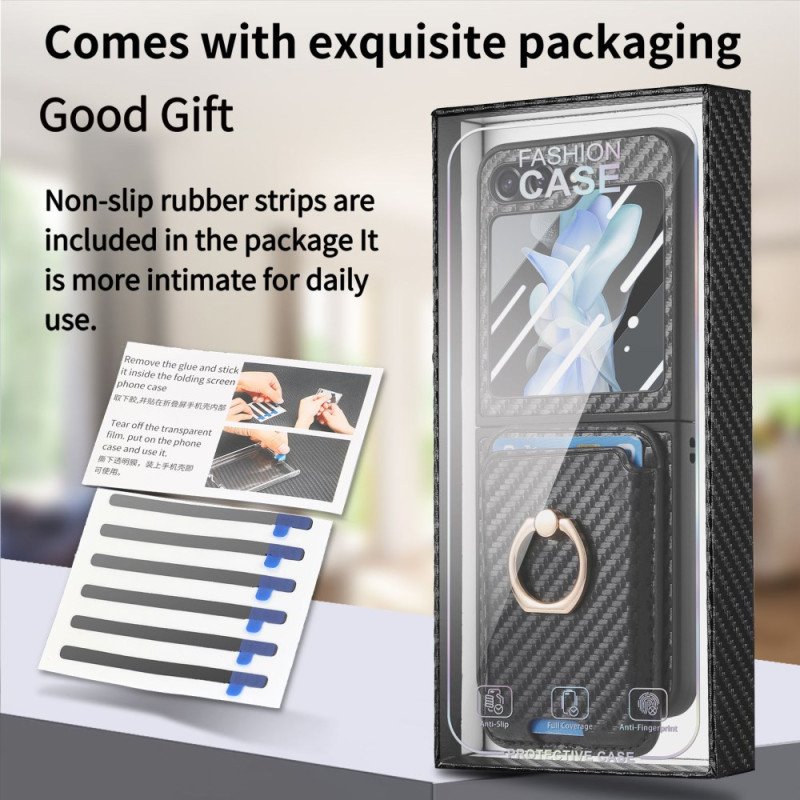 Skal Samsung Galaxy Z Flip 7 Fe Korthållare I Kolfiber
