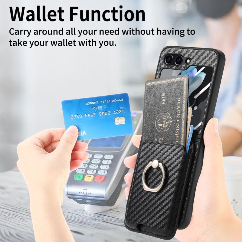 Skal Samsung Galaxy Z Flip 7 Fe Korthållare I Kolfiber
