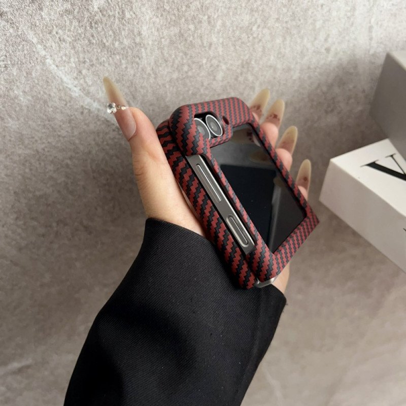 Skal Samsung Galaxy Z Flip 7 Fe Magnetisk Kolfiberstruktur