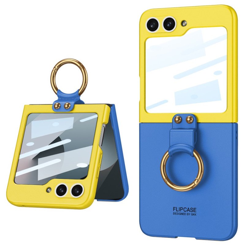 Skal Samsung Galaxy Z Flip 7 Fe Magnetiskt Gångjärnsskydd Och Tvåfärgat Stativ