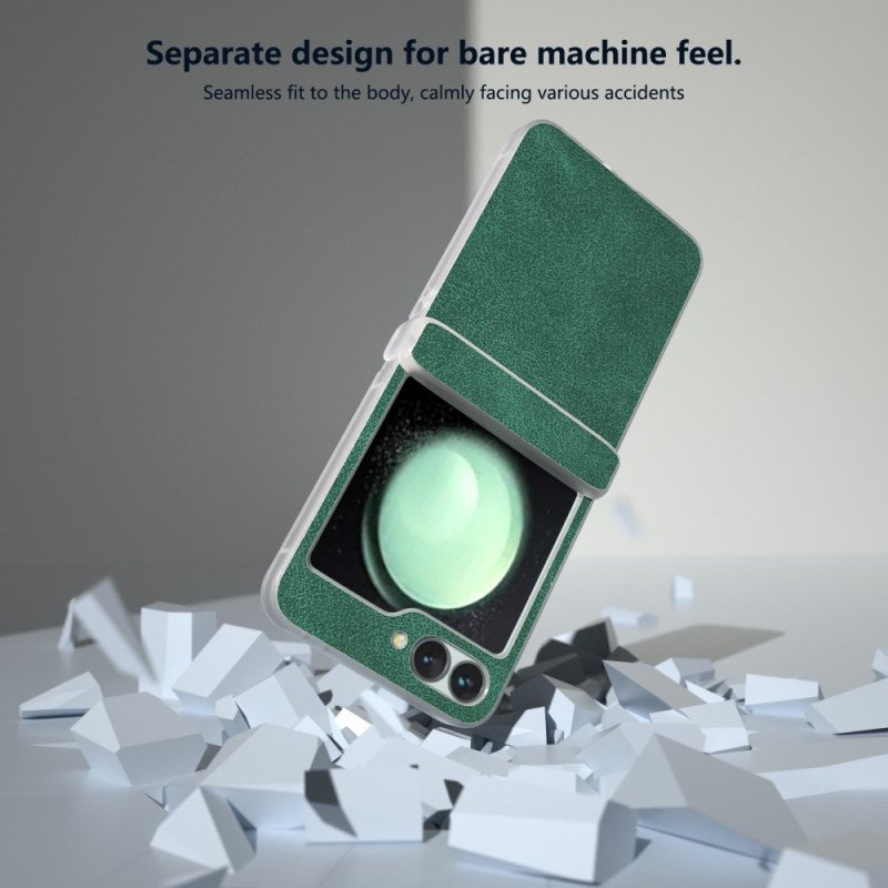 Skal Samsung Galaxy Z Flip 7 Fe Matt Lädereffekt