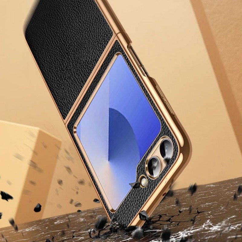 Skal Samsung Galaxy Z Flip 7 Fe Telefonfodral Äkta Läder