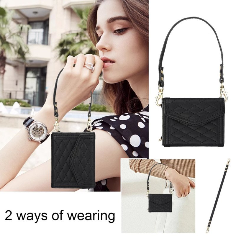 Skal Samsung Galaxy Z Flip 7 Fe Telefonfodral Korthållare Axelrem Och Snodd