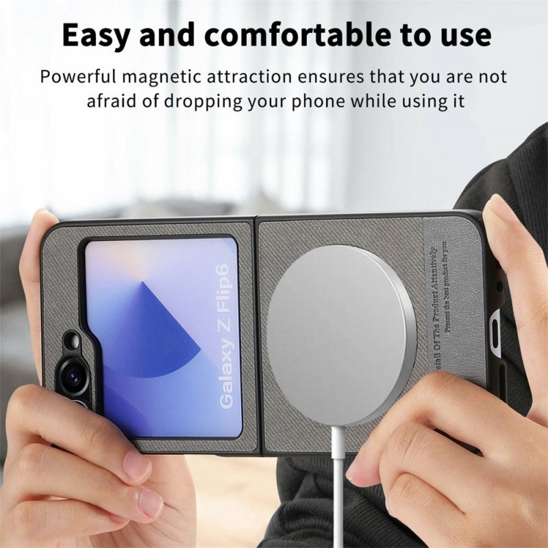 Skal Samsung Galaxy Z Flip 7 Fe Telefonfodral Magsafe-kompatibel Denim Textur