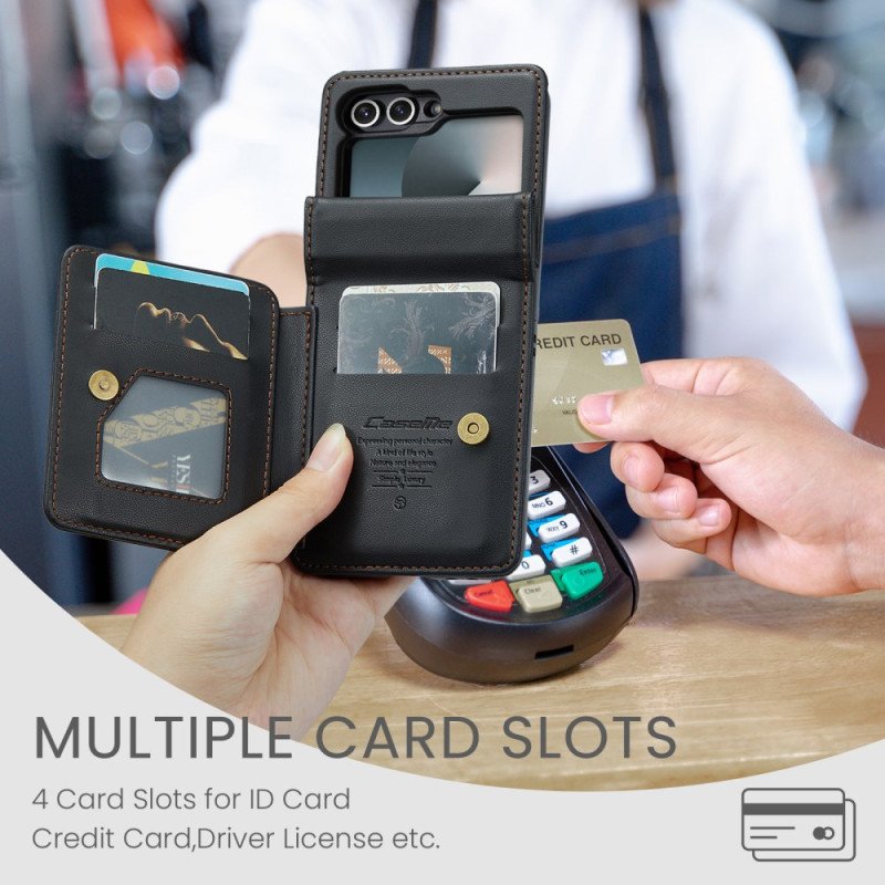 Skal Samsung Galaxy Z Flip 7 Fe Telefonfodral Rfid-skydd 5 Kortfack