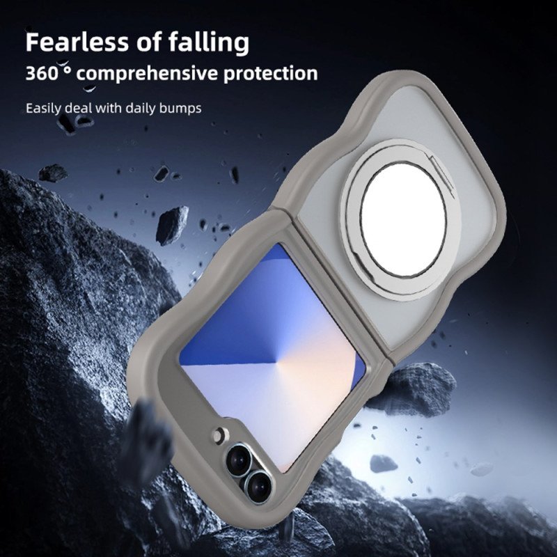 Skal Samsung Galaxy Z Flip 7 Fe Telefonfodral Roterande Stativ Och Inbyggd Spegel