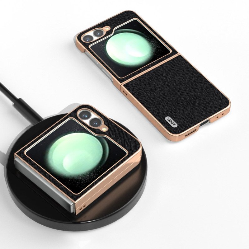 Skal Samsung Galaxy Z Flip 7 Fe Texturerat Läder