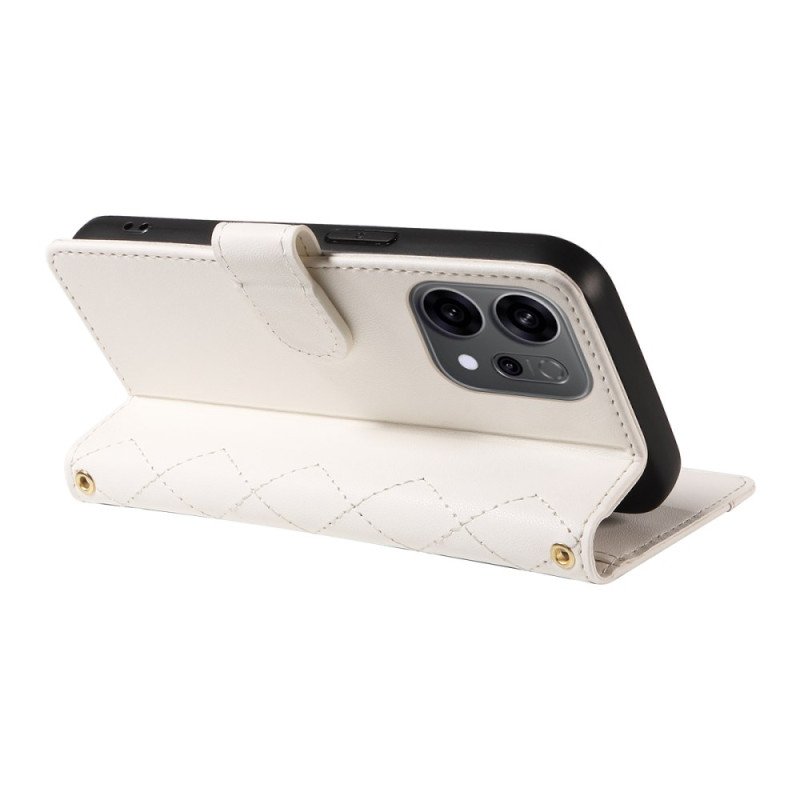 Fodral Oppo Reno 14f 5g Quiltad Med Rem Och Axelrem