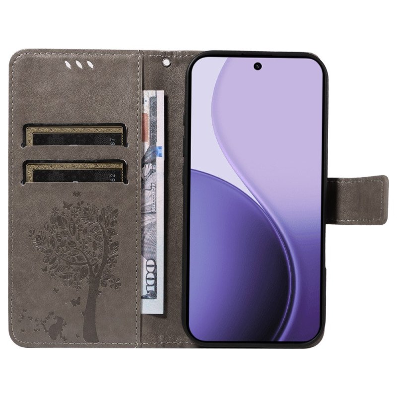 Fodral Oppo Reno 14f 5g Träd Och Katt