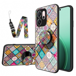 Skal För Oppo Reno 14f 5g Patchwork-stativ Och Snodd
