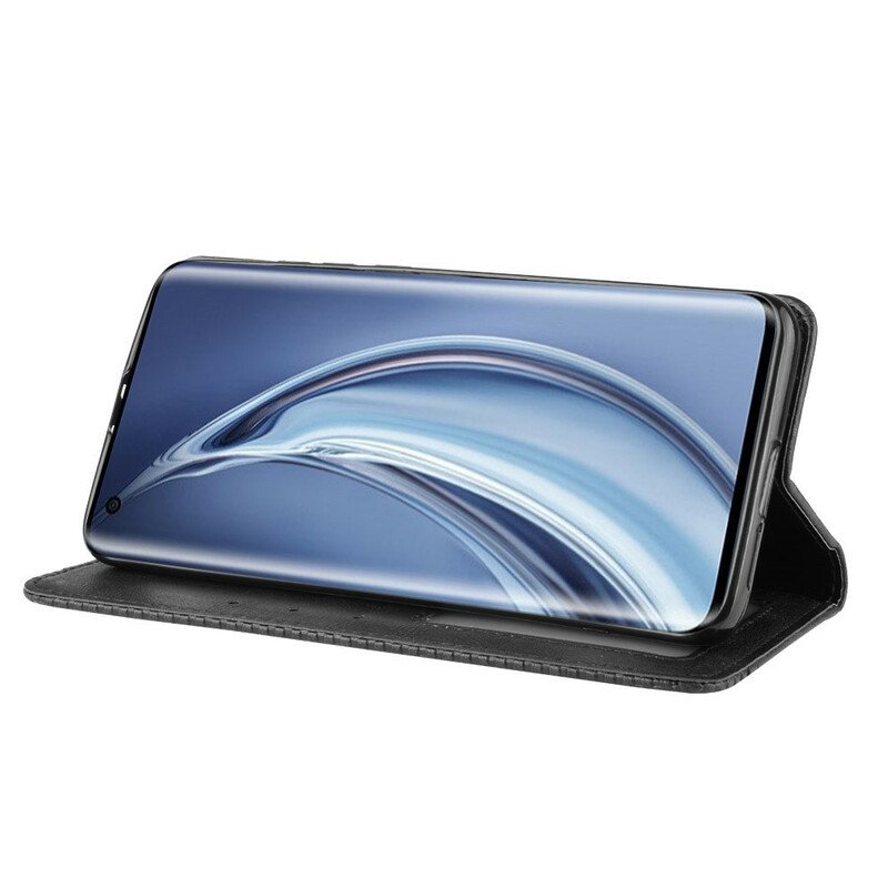 Folio-fodral Xiaomi Mi 10 / 10 Pro Läderfodral Stiliserad Vintage Lädereffekt