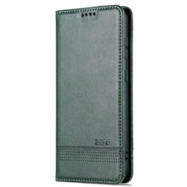 Folio-fodral Samsung Galaxy S24 5g Azns Lädereffekt