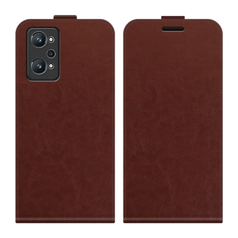 Folio-fodral Realme GT Neo 3T / Neo 2 Läderfodral Vertikal Klaff I Lädereffekt