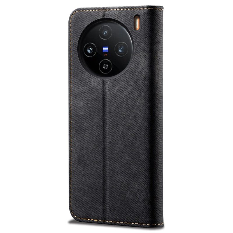 Folio-fodral För Vivo X100 Pro Denimstruktur
