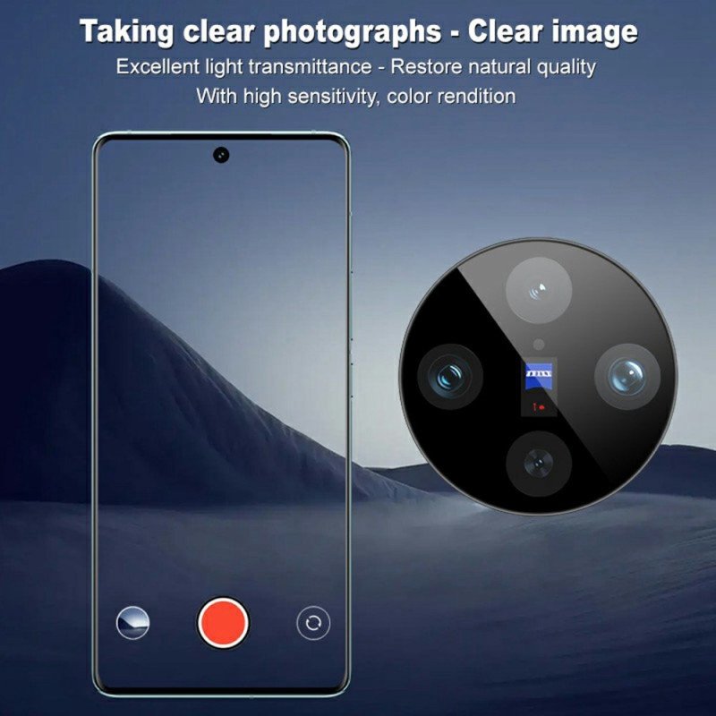Linsskydd I Härdat Glas För Vivo X100 Pro Självpositionerande Ram (svart Version)