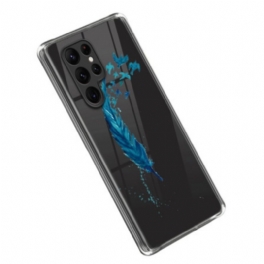 Skal Samsung Galaxy S23 Ultra 5G Blå Fjäder