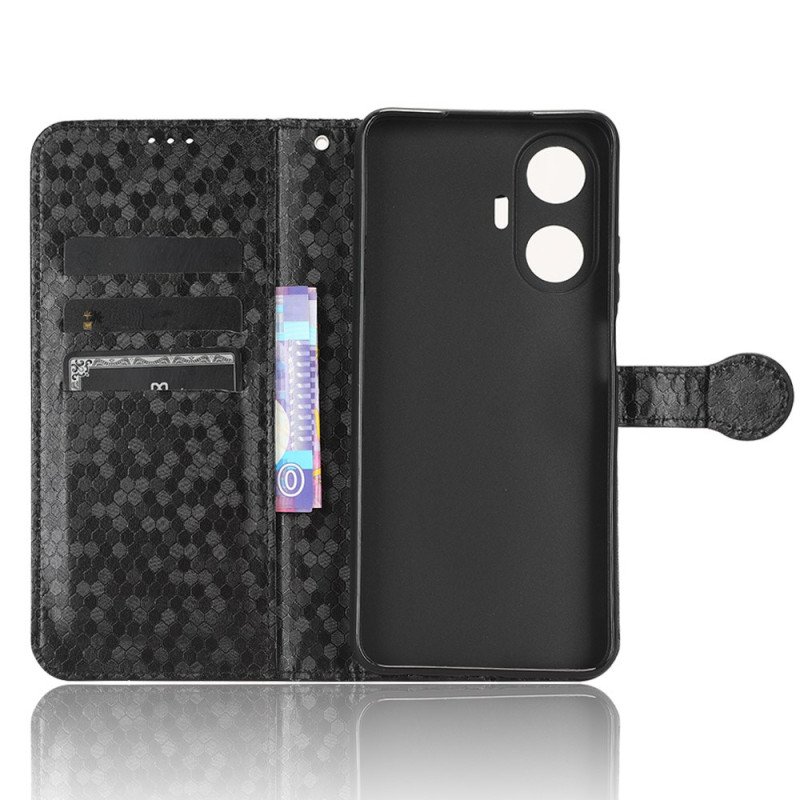 Fodral Realme C55 Glänsande Prickar Med Rem