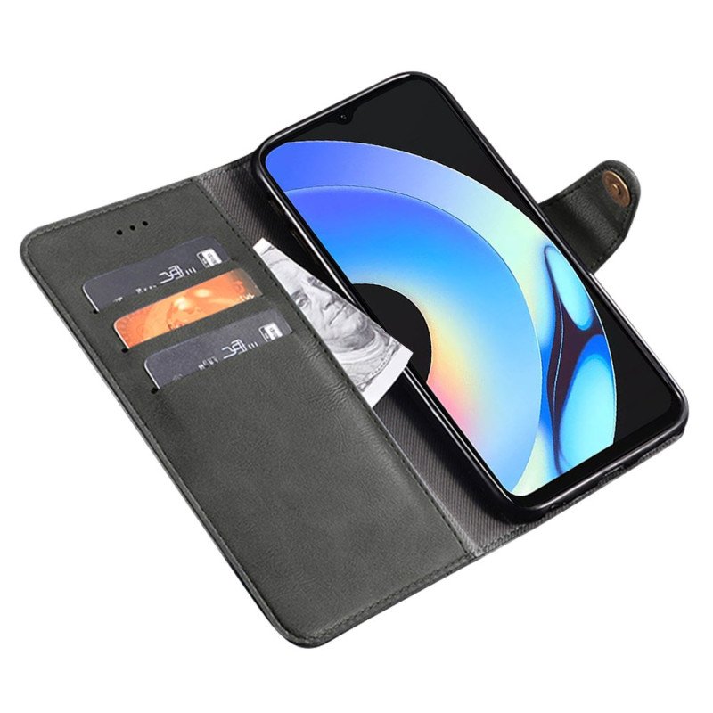 Fodral Realme C55 Idewei Guldknappar