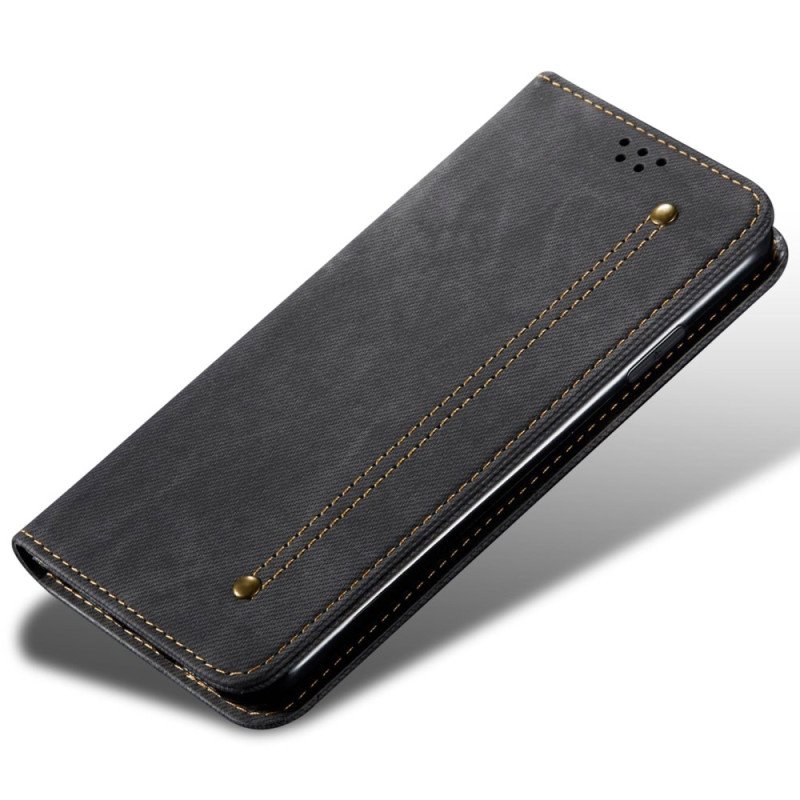 Folio-fodral Realme C55 Denimtyg